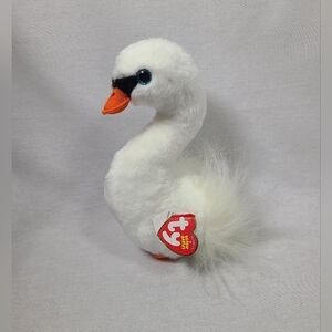 TY Beanie Baby Babies - Gracie The White Swan 6 Inch New With Tags Plush Toy